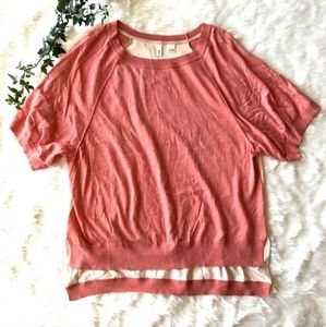 Anthropologie Size M MOTH East Falls Tee Shirt Silk Cotton Tunic